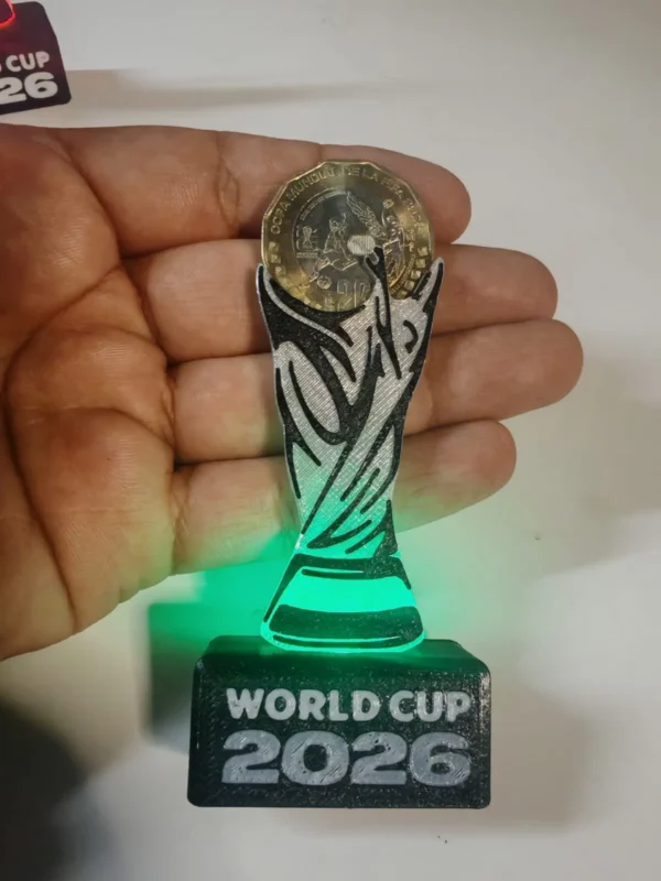 Copa Mundialista para Moneda con LED Incluido