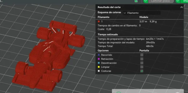 F1 Automóvil F1 Flexy – Modelo STL para Impresión 3D