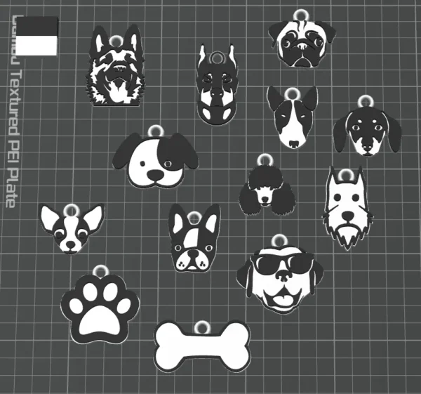 Pack Llaveros de Perritos – Modelos STL para Impresión 3D