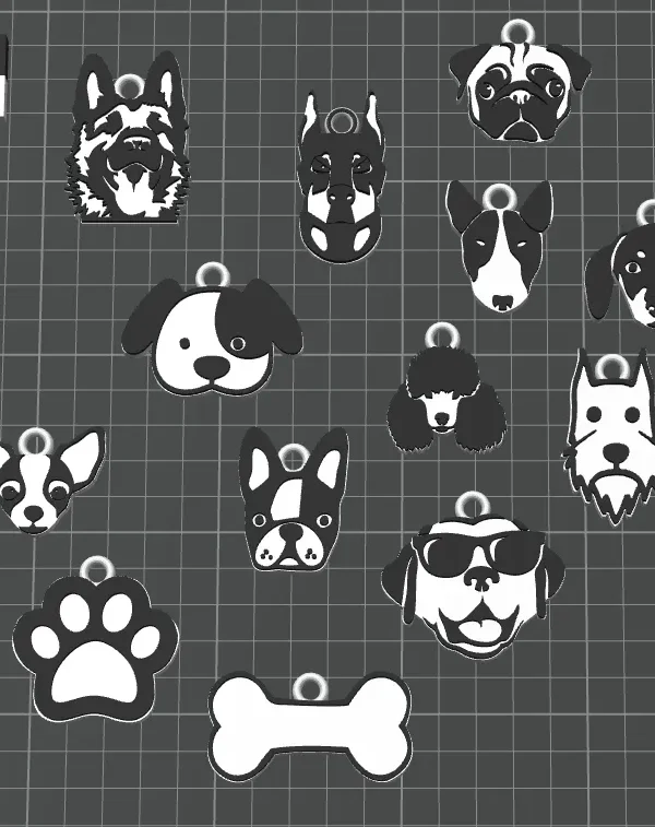 Pack Llaveros de Perritos – Modelos STL para Impresión 3D
