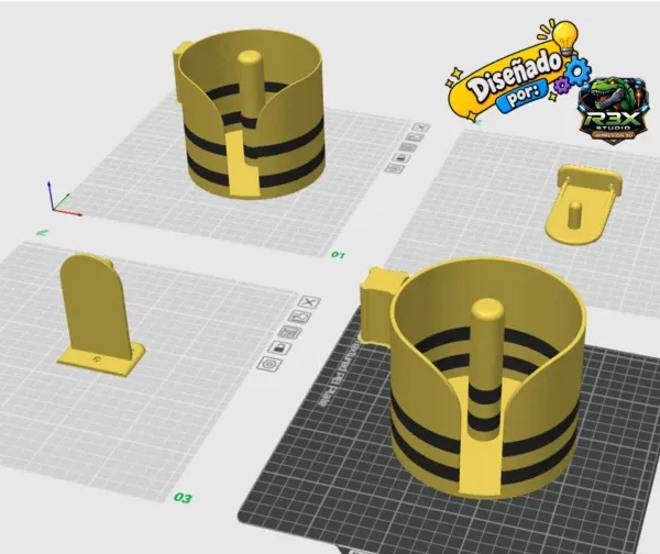 Porta Rollos Crayola | Modelo STL para Impresión 3D