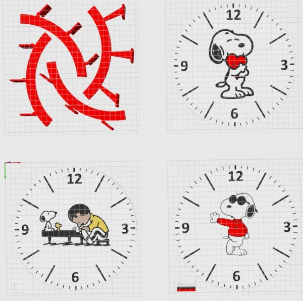 Exhibidor Reloj de Snoopy